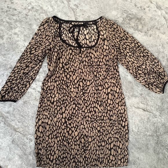 COSTA Blanca animal print balloon sleeves dress sz M - Picture 3 of 9